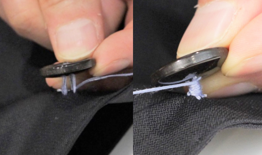 スーツのボタンの付け方、直し方、修理の仕方を徹底解説　その６