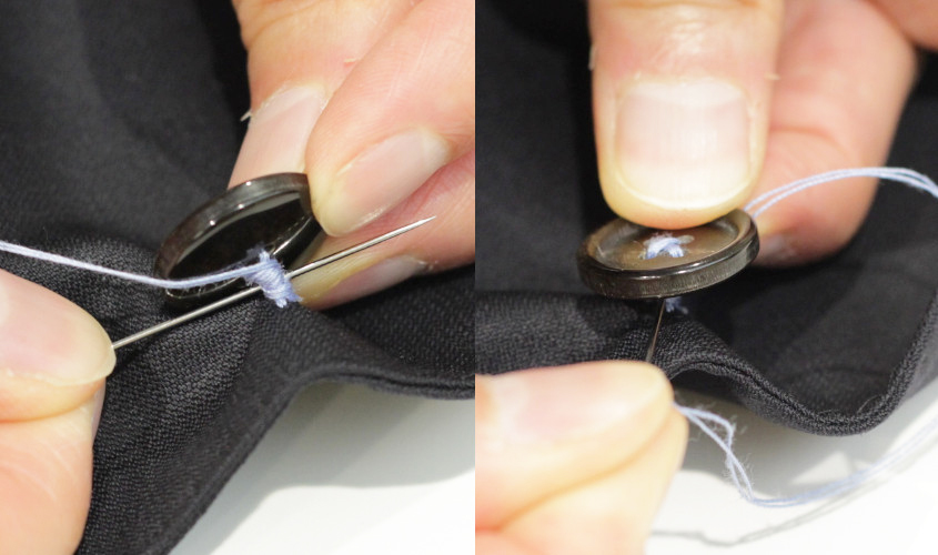 スーツのボタンの付け方、直し方、修理の仕方を徹底解説　その７