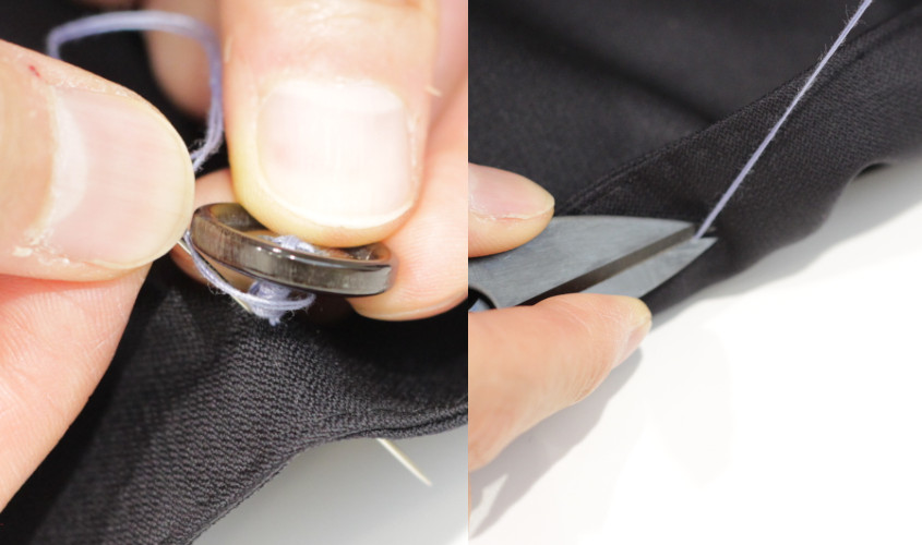 スーツのボタンの付け方、直し方、修理の仕方を徹底解説　その９