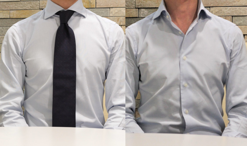 WEB会議　服装　ワイシャツ