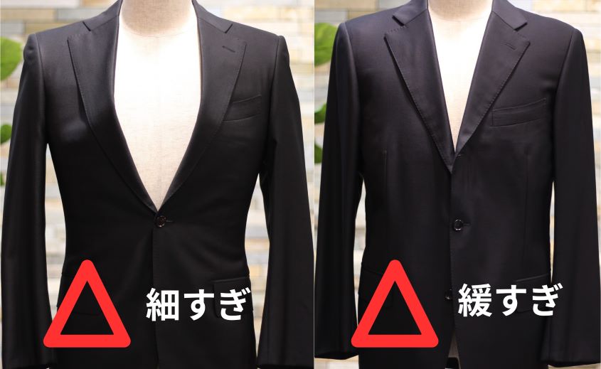 サイズの合っていない礼服